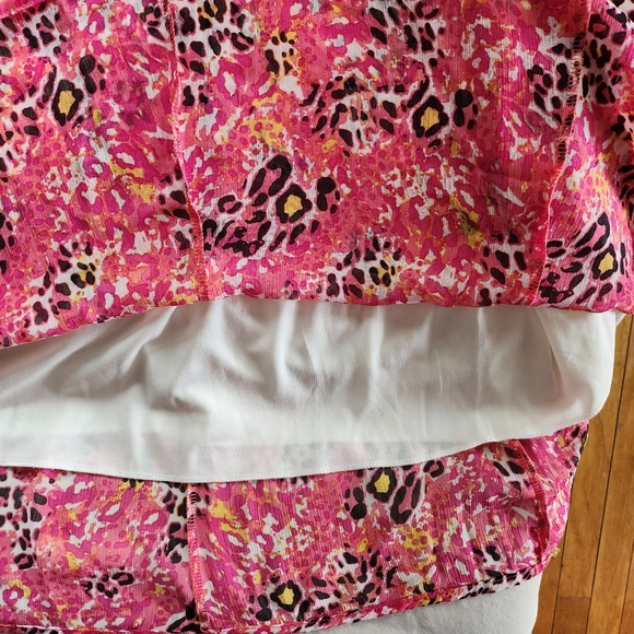 NWT Notations Women's Pink Flowy Skirt w/Built in Slip Size 1X - Picture 6 of 6